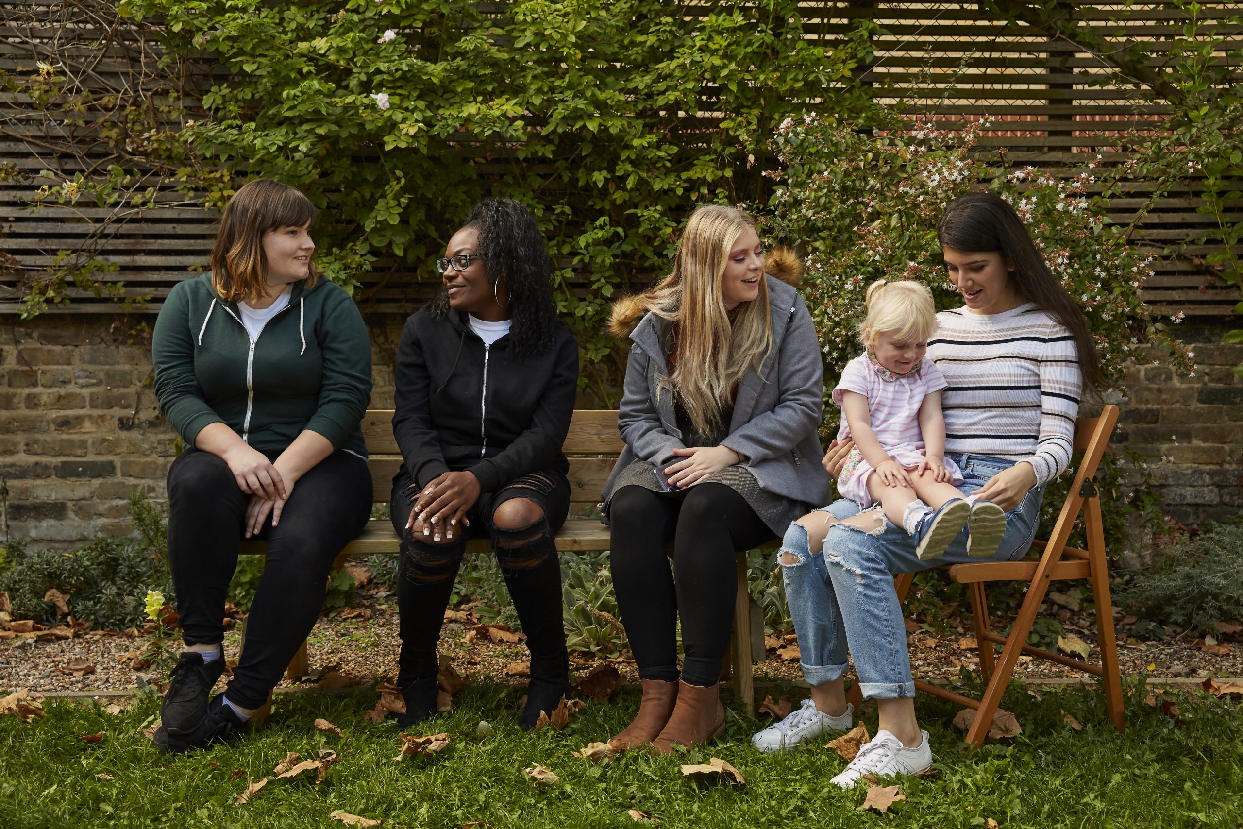 Young women chatting