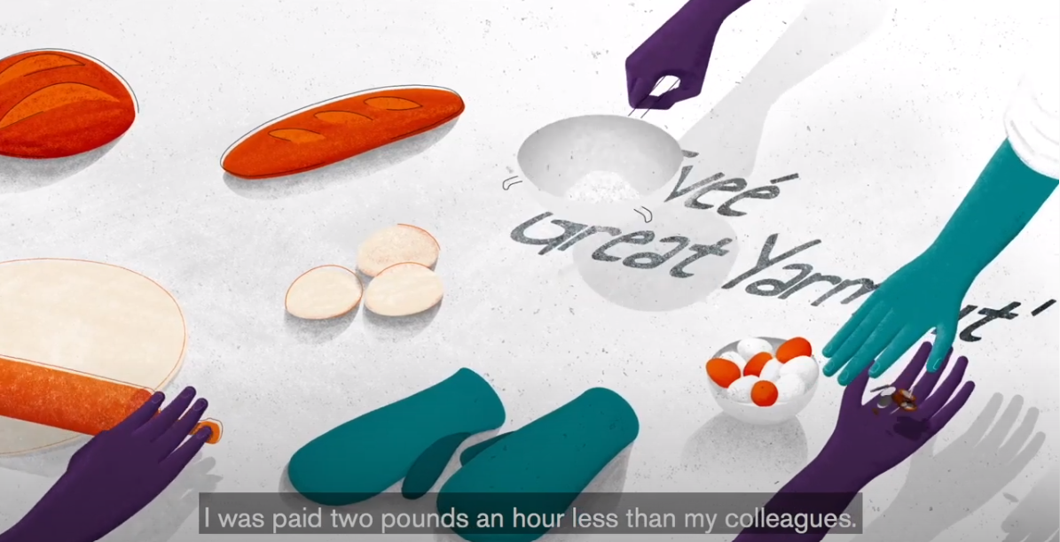 Video explaining young women being paid less but not worth less.