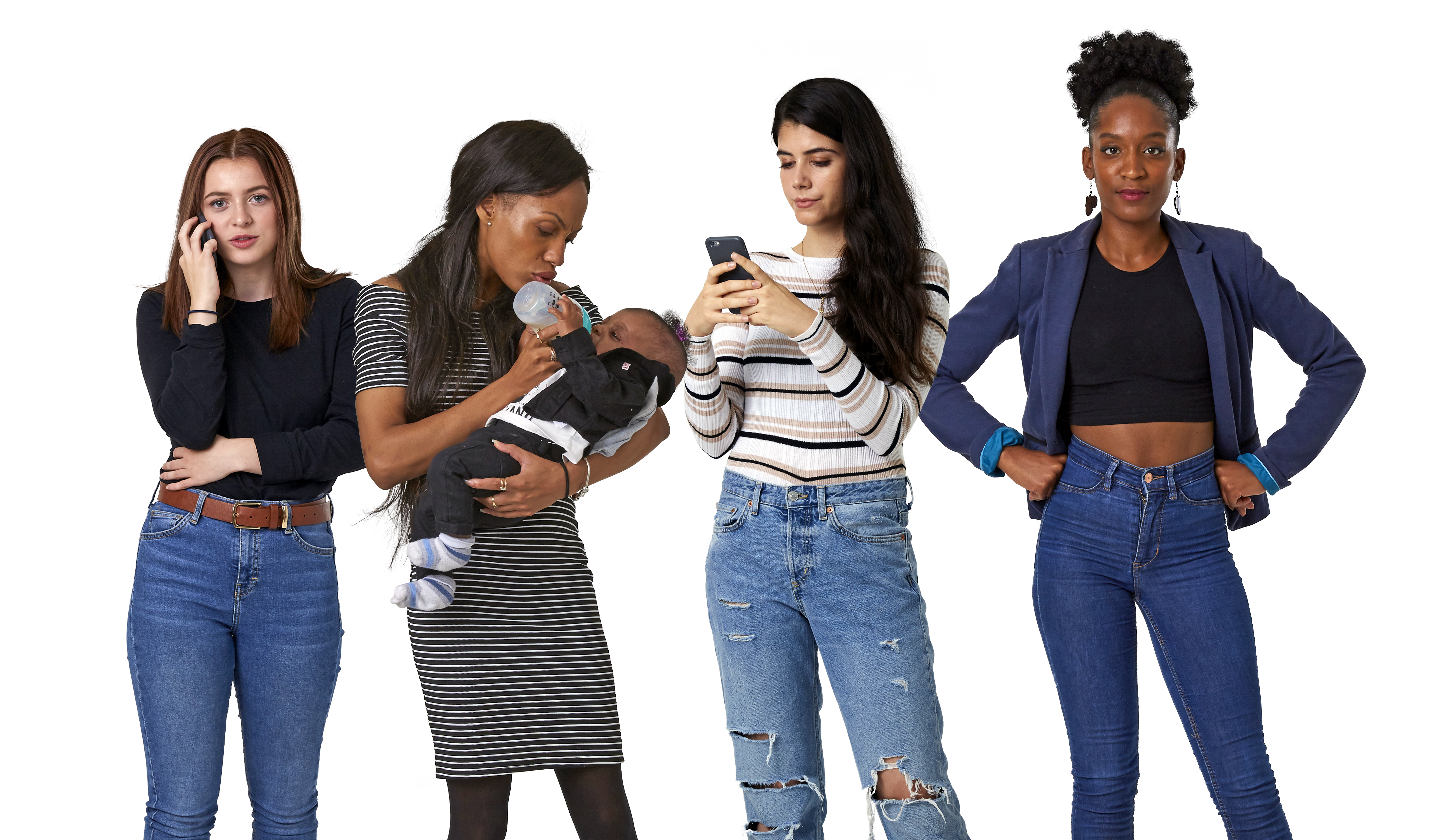 4 busy women