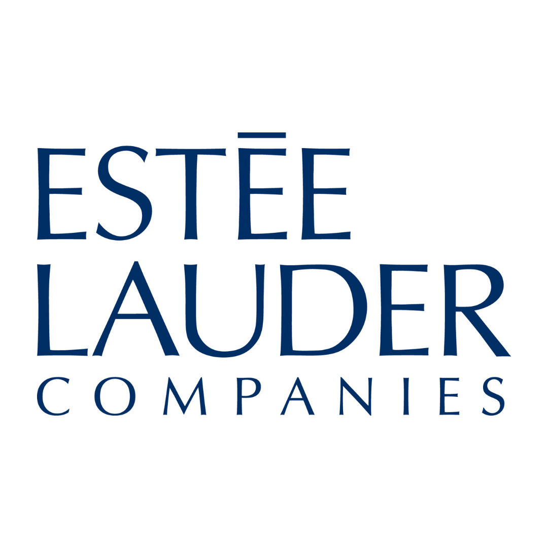 Estee Lauder Logo written in blue text on a white background