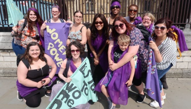 Young women campaigning for Young Women's Trust