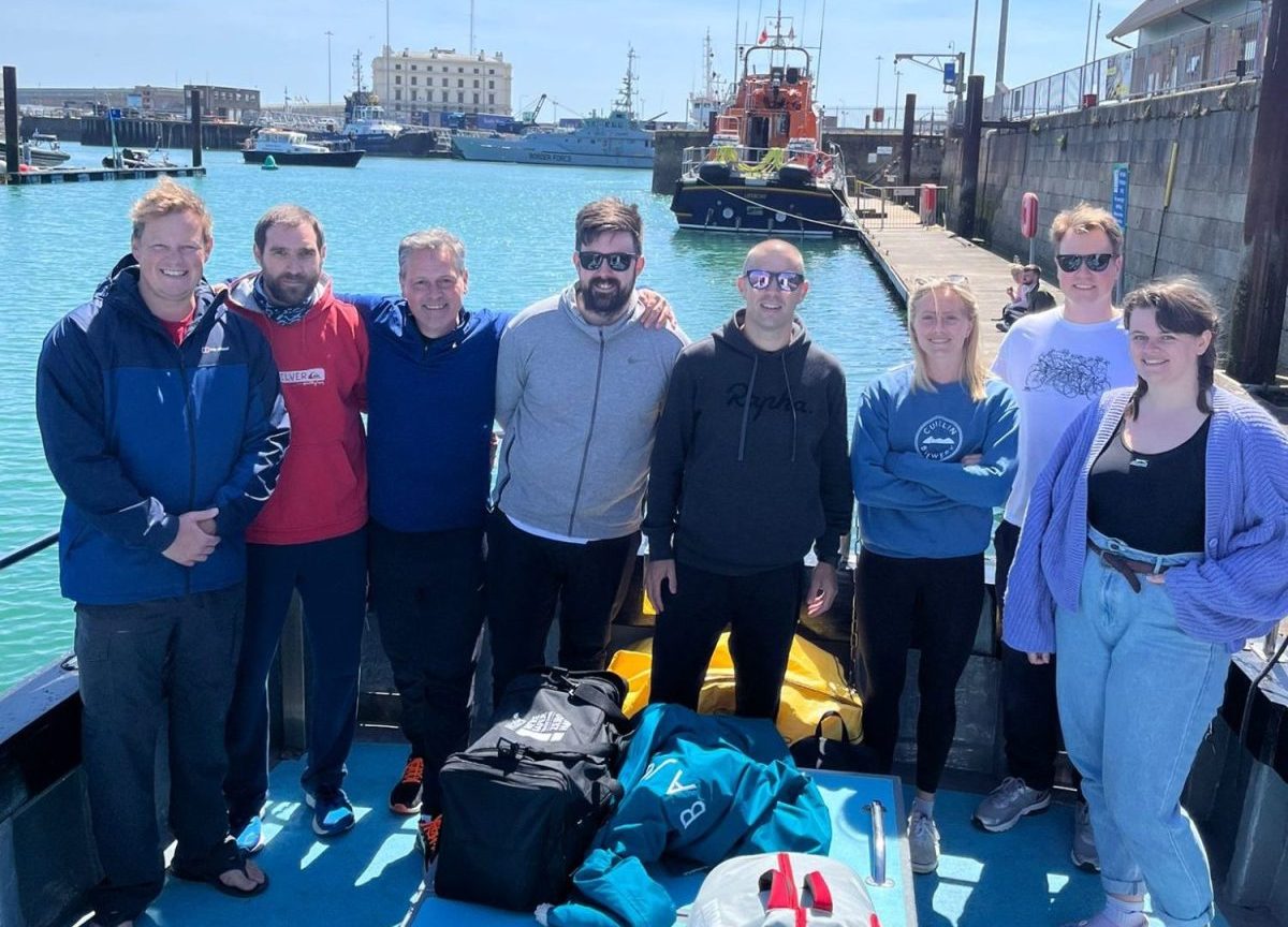 Wates group swimmers fundraise for Young Women's Trust by swimming The Channel from Jersey to France and back