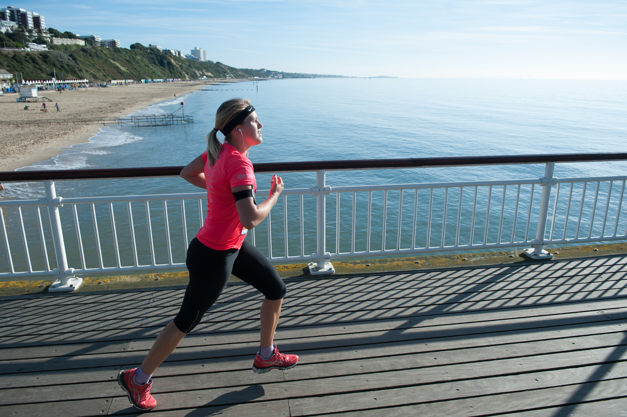 Female runner on Bournemouth pier