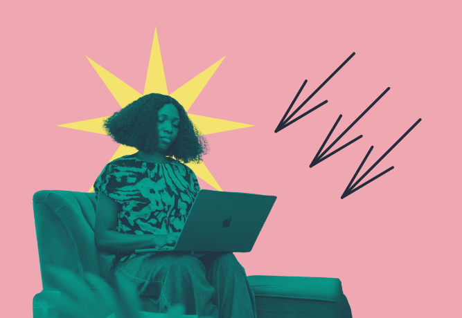 Young woman on her laptop