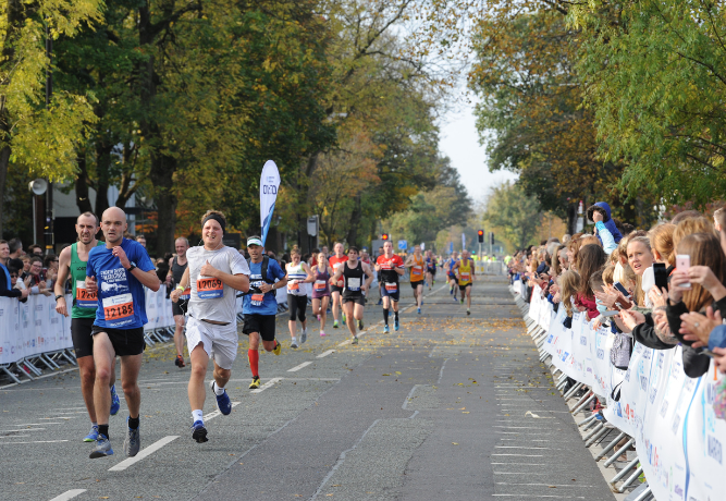 photo of runners taking part in the Manchester Half Marathon